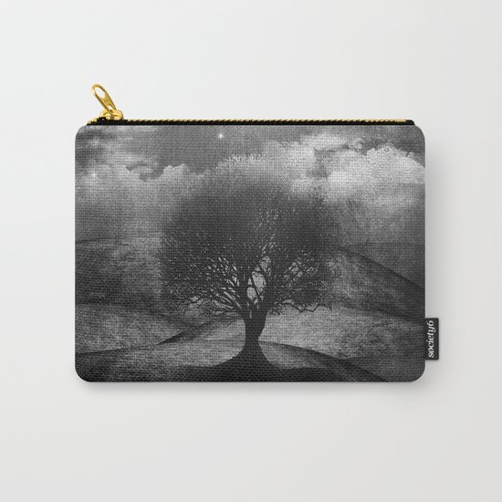 Black and white - Once upon a time... The lone tree. Carry-All Pouch