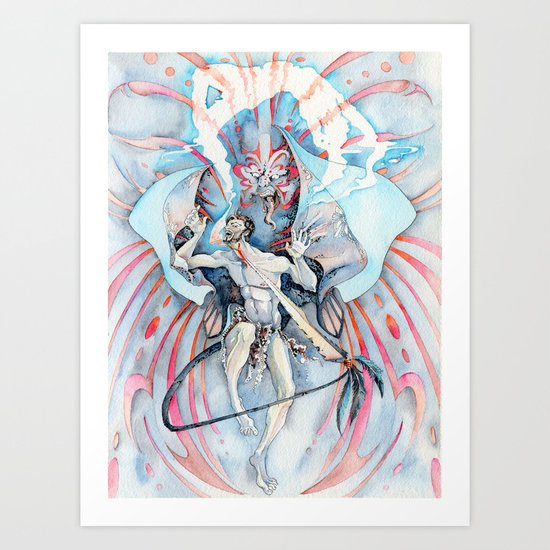 Maori Stingray Art Print