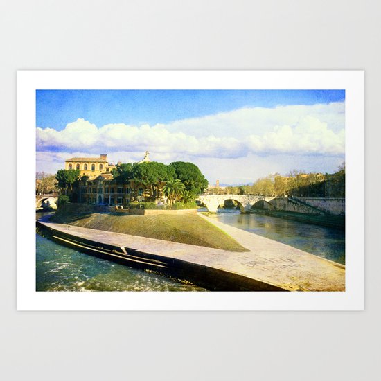 Isola Tiberina Art Print