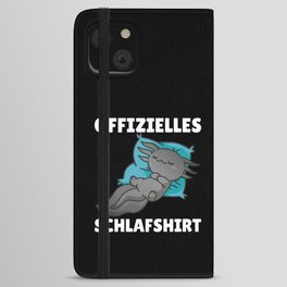 Official Sleep Shirt Axolotl Cute Animals Relax iPhone Wallet Case
