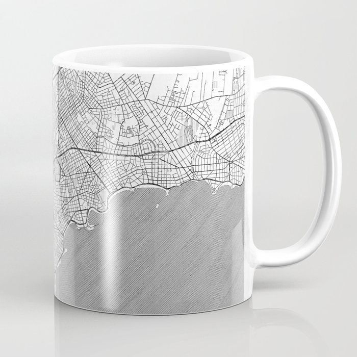 Montevideo Map Line Coffee Mug