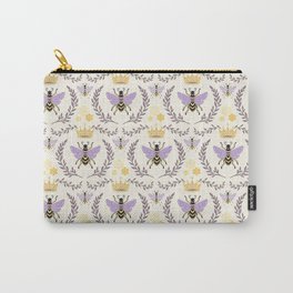 Queen Bee - Lavander Purple and Yellow Carry-All Pouch