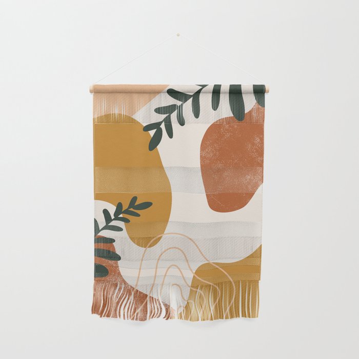 Leaves And Random Shapes Wall Hanging