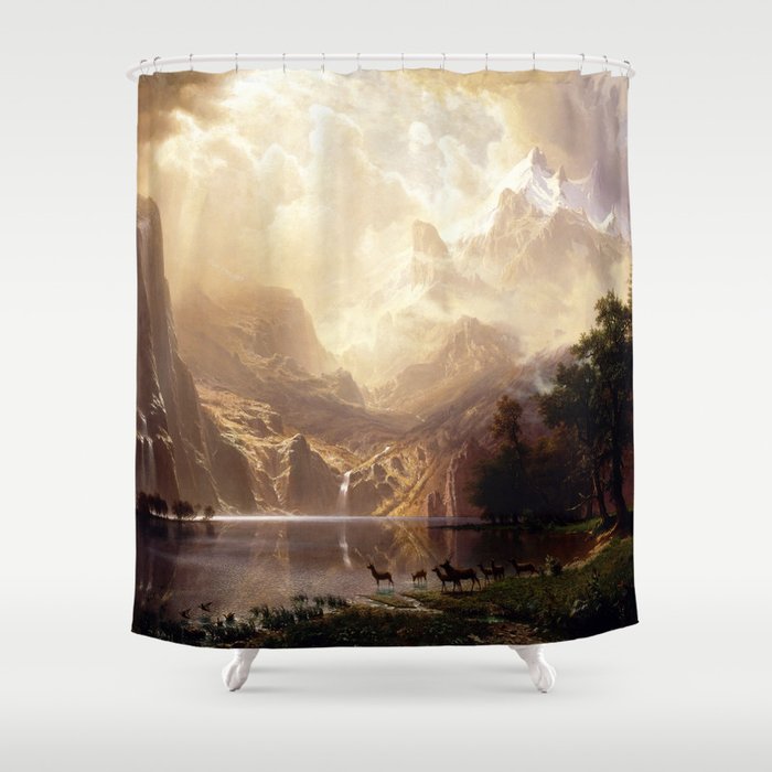 Albert Bierstadt - Among the Sierra Nevada, California Shower Curtain
