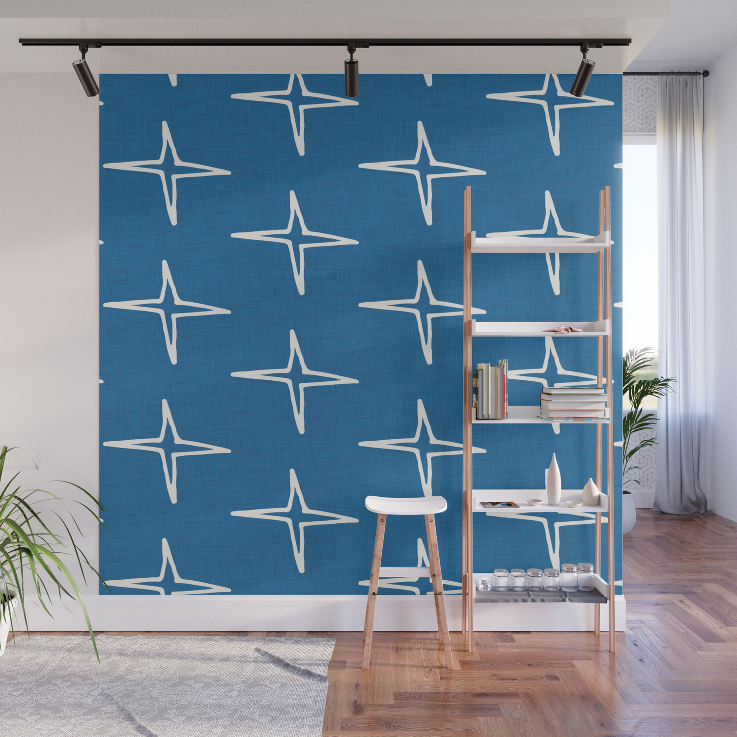 Nautical Star Blue Homedecor Wall Mural By Susycosta Society6