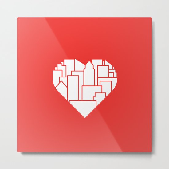 Heart of the City Redux Metal Print