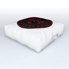 666- the number of the beast with the sigil of Lucifer symbol Outdoor Floor Cushion