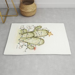 Feliz Navidad Cactus Rug