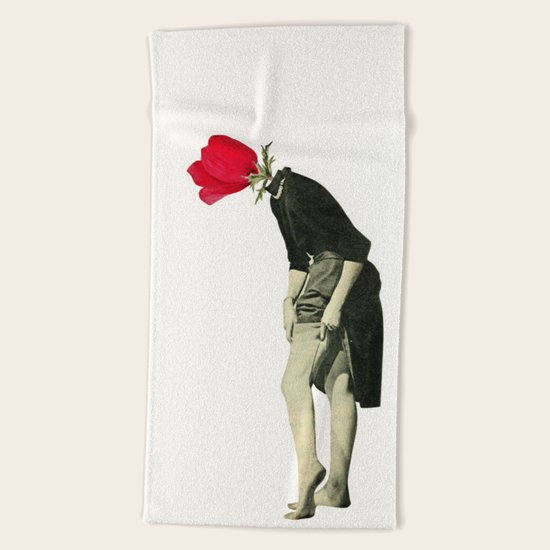 Hello Flower Beach Towel