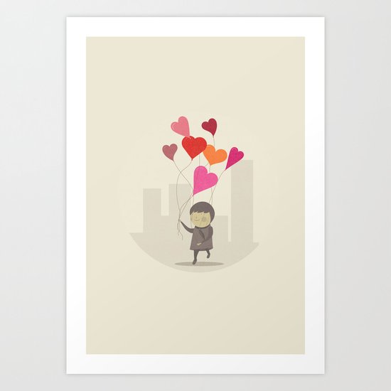 The Love Balloons Art Print