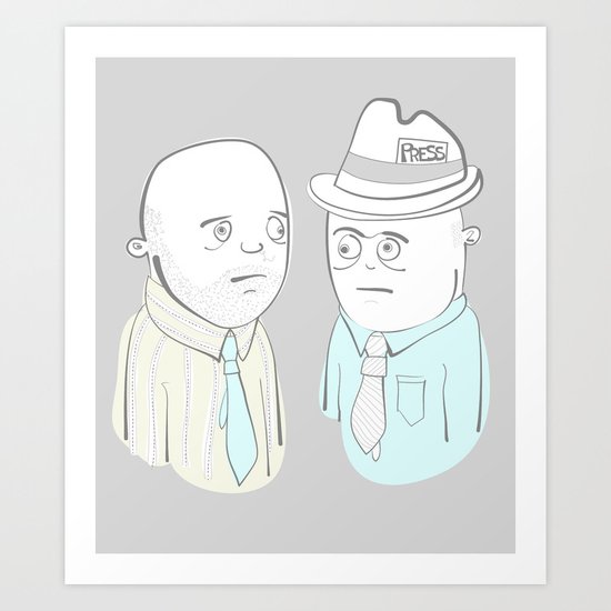 News Reporters Staring Contest Art Print