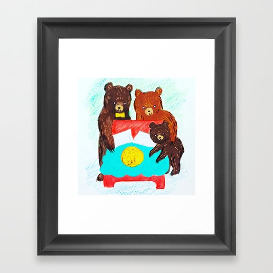 Goldilocks and the Three Bears Framed Art Print