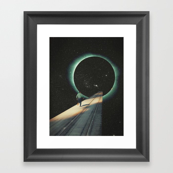 Escaping into the Void Framed Art Print