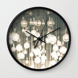 a million lights Wall Clock | Simple, Photo, Digital Manipulation, Lights, Digital, Black And White 