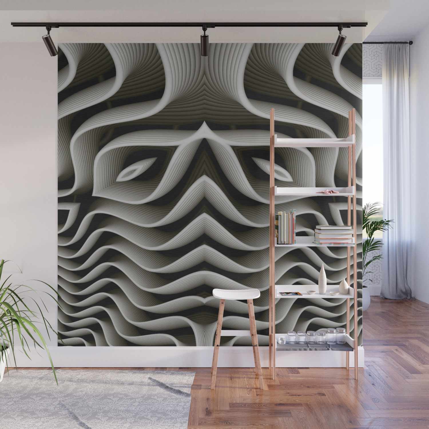 Exo Skelton 3d Optical Illusion Wall Mural By Bohemianbound Society6