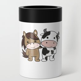 Horse Cow Animal Lovers Cute Animals For Kids Can Cooler