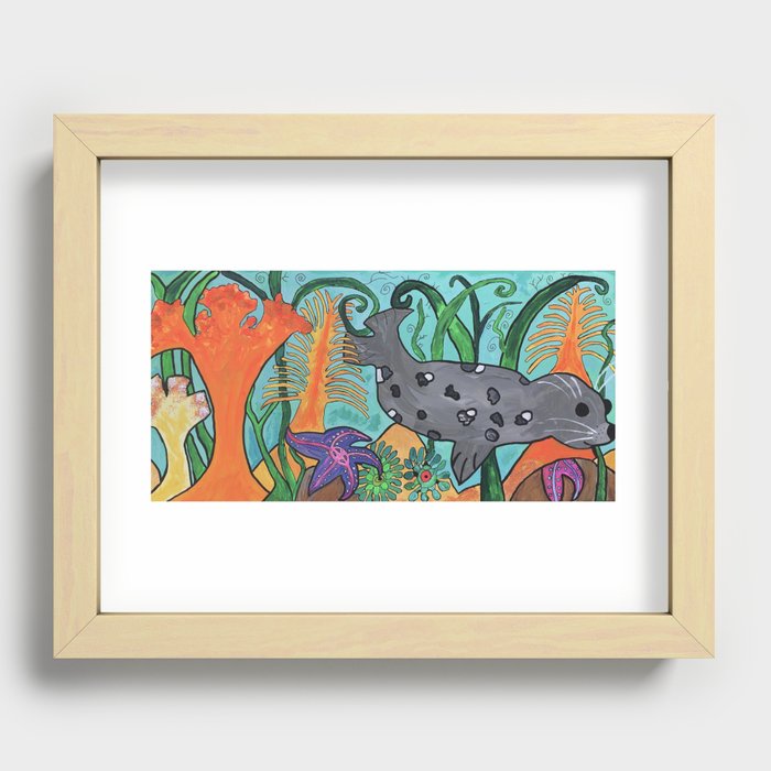 View of a Salish Sea Swimmer Recessed Framed Print