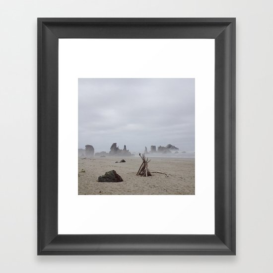 Bandon Beach Bird Framed Art Print