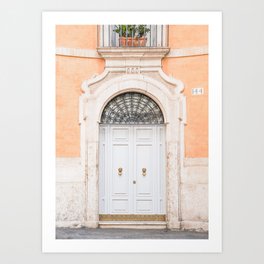 Front Door in Rome | Urban Architecture in Italy Art Print | Street Travel Photography in Europe Art Print