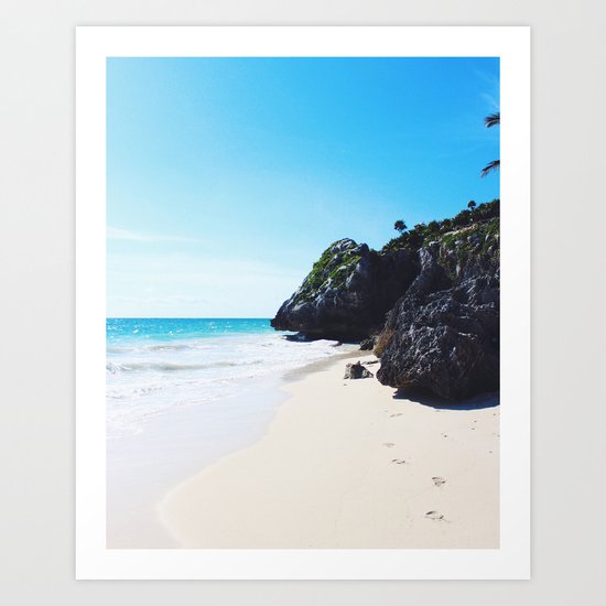 Footprints in Tulum Art Print