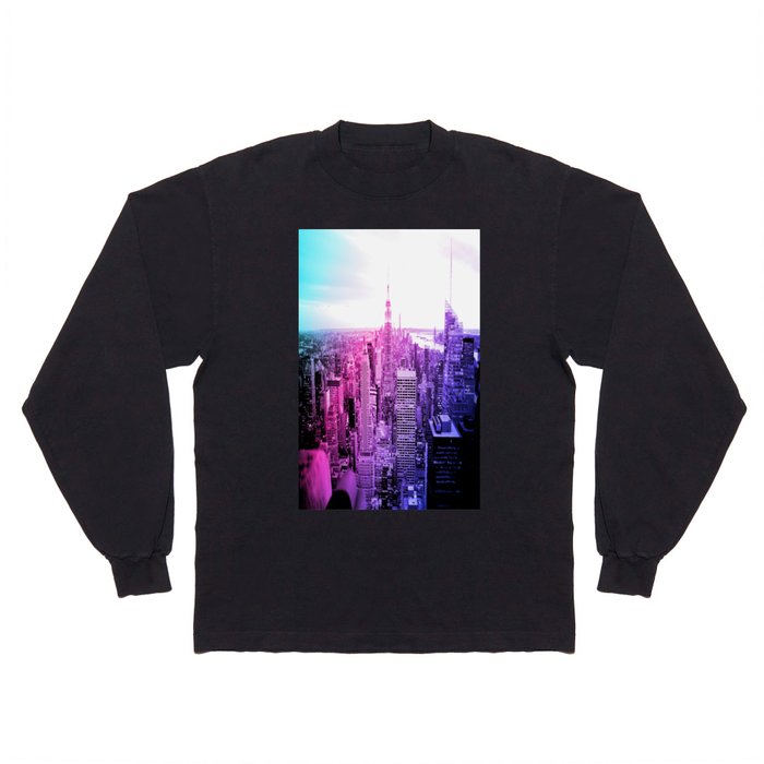 New York City : Pastel Unicorn Gradient Long Sleeve T Shirt