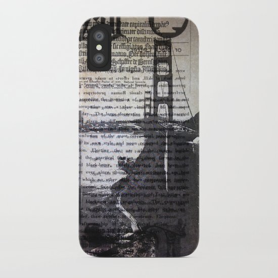 Golden Gate Bridge Text Collage iPhone Case