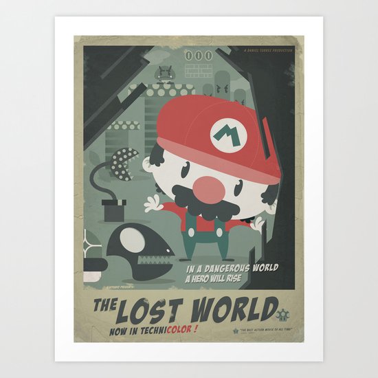 mario bros 4 fan art Art Print