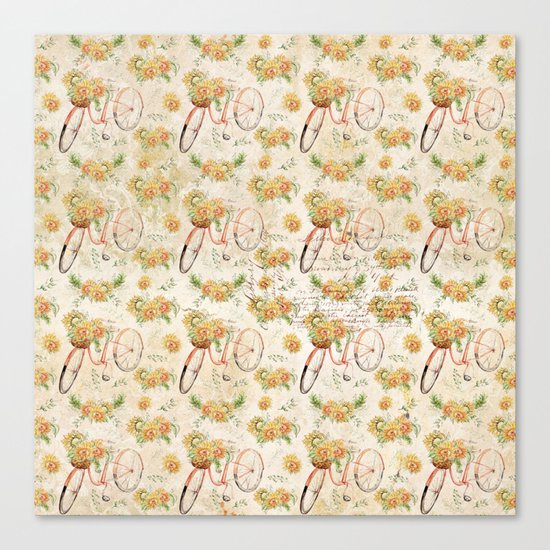 Vintage Sunflowers #11 Canvas Print