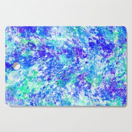 Blue Abstract Paint Texture Pattern Cutting Board