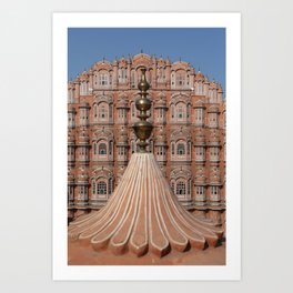 India Jaipur - Palace of Winds - Hawa Mahal Art Print