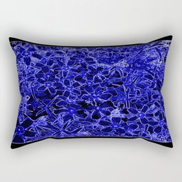 Royal Blue Flox on Black | Nadia Bonello Rectangular Pillow