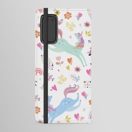 Magical Pastel Unicorn Floral Android Wallet Case