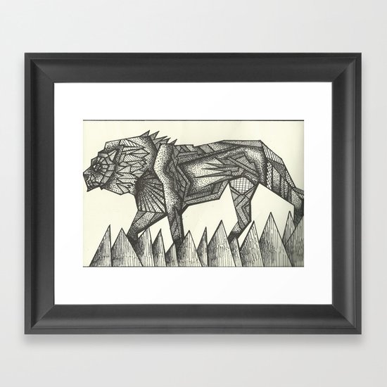 lion. Framed Art Print