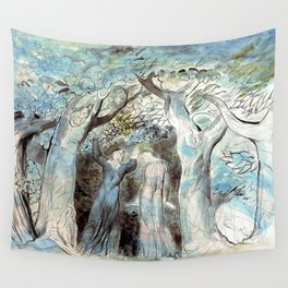 William Blake "Illustrations to Dante's Divine Comedy - Dante and Virgil Penetrating the Forest" Wall Tapestry