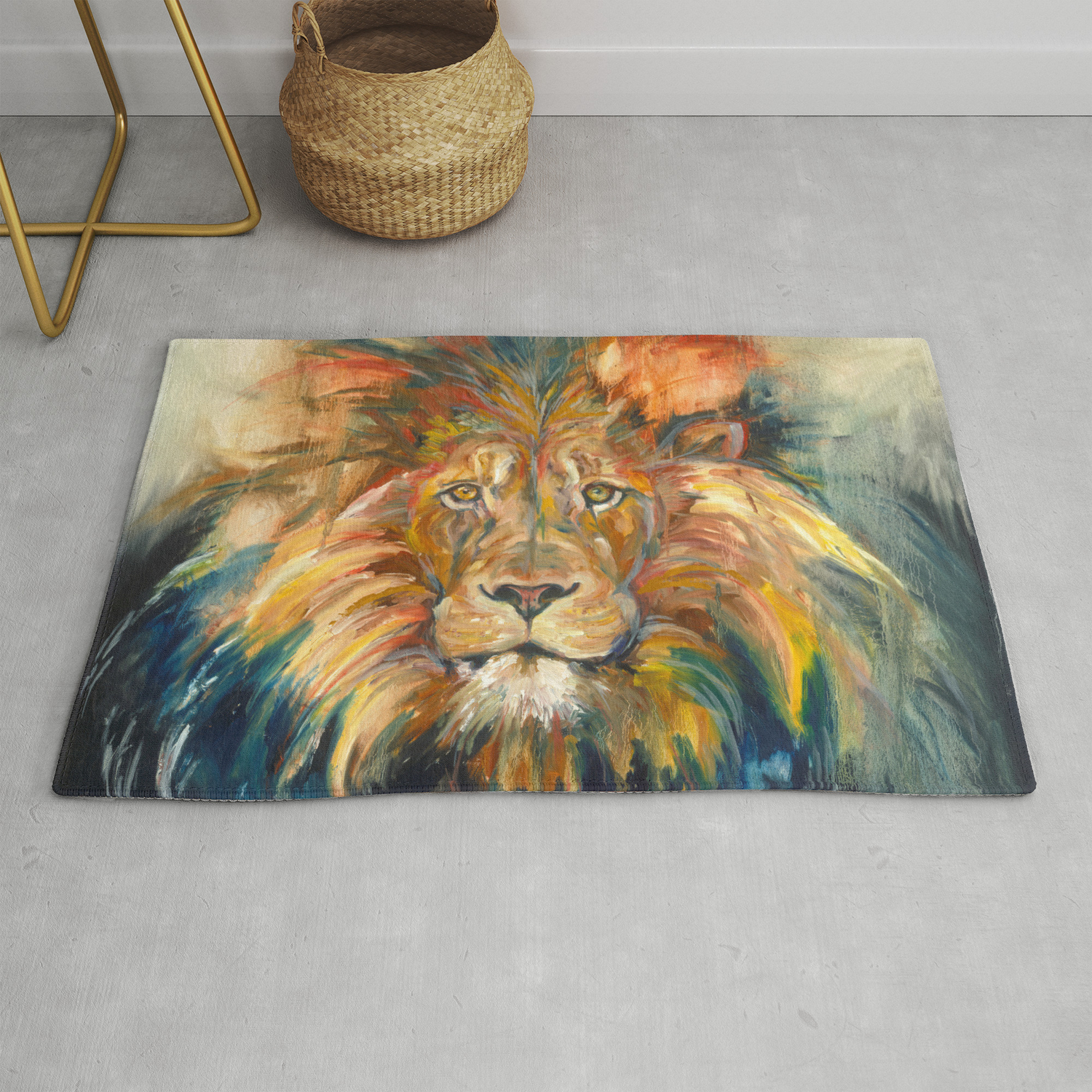 Lion Oil Painting Rug By Sophiagraefdesigns Society6
