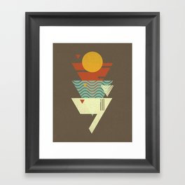 Sun. Sea. Sand. Shark. Framed Art Print