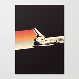 Spaceship - Rainbow Canvas Print