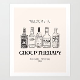 Group Therapy Bar  Art Print