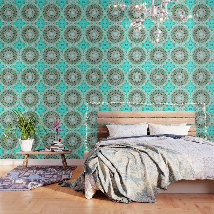 Tropical Floral Mandala Wallpaper By Kmstahlros Society6