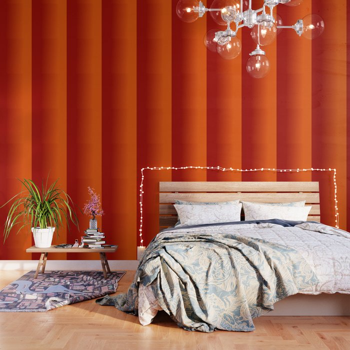 Ombre in Red Orange Wallpaper