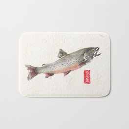 Brook Trout in Spawning colors-Gyotaku Bath Mat