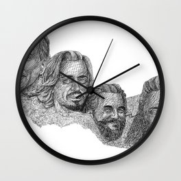 Mount Awesomore Wall Clock | Illustration, Landscape, Digital, People 