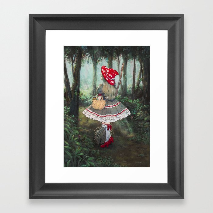 Forest Shroom Witch Framed Art Print