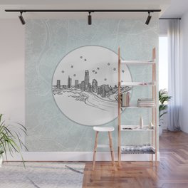 Austin Map Wall Murals For Any Decor Style Society6