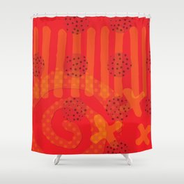 Seriously Red Shower Curtain