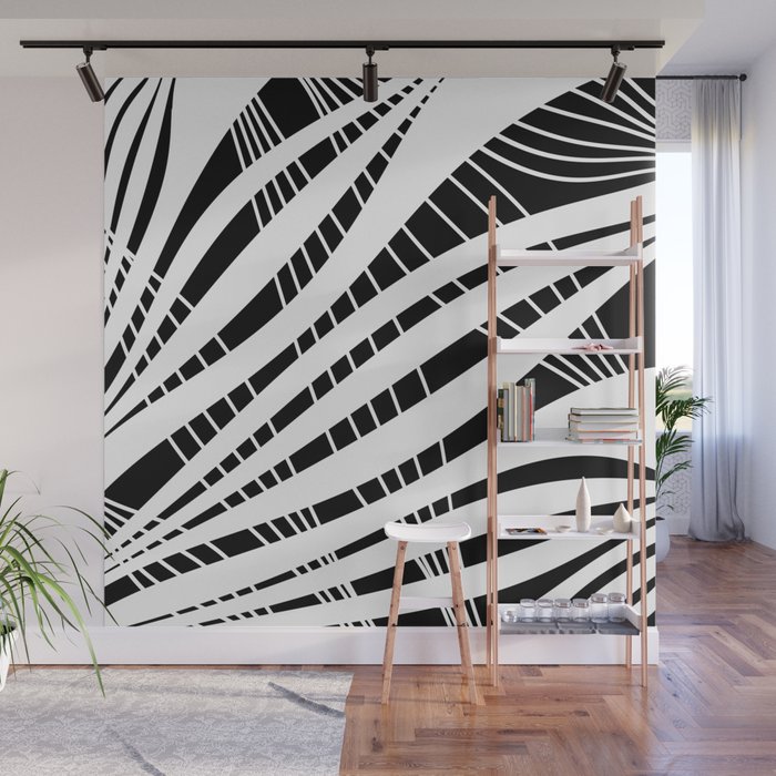 Abstract pattern - black and white. Wall Mural