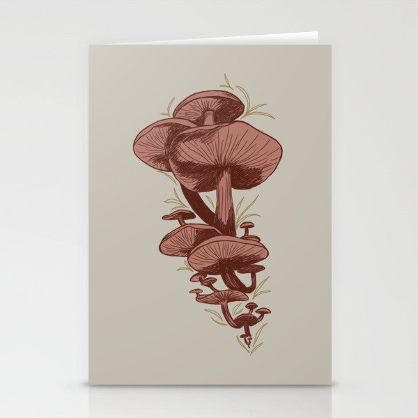 mauve mushroom cluster  Stationery Cards