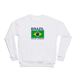 Brazil  flag rio de janeiro Crewneck Sweatshirt | Drummer, Latino, Dance, Conga, Bossanova, Graphicdesign, Vintage, Brazil, Riodejaneiro, Salsa 