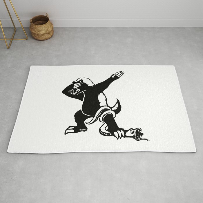 Dabbing Honey Badger Rug By Newsigncreation Society6