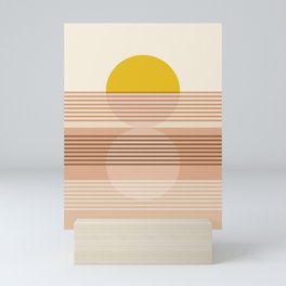 Abstraction_NEW_HORIZON_SUNRISE_SUNSET_LOVE_POP_ART_0114AA Mini Art Print